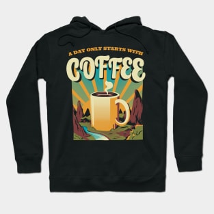 Good Morning Coffee Camping Hoodie